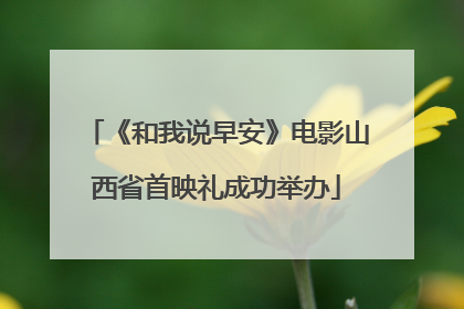 《和我说早安》电影山西省首映礼成功举办