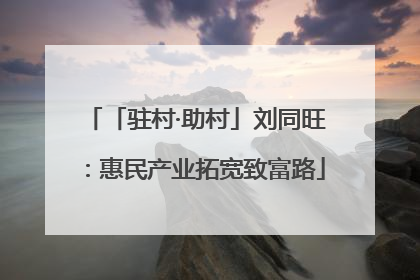 「驻村·助村」刘同旺：惠民产业拓宽致富路