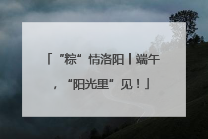 “粽”情洛阳丨端午，“阳光里”见！