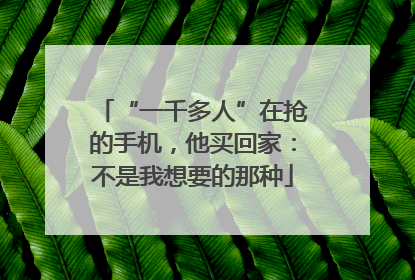 “一千多人”在抢的手机，他买回家：不是我想要的那种
