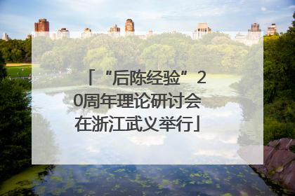 “后陈经验”20周年理论研讨会在浙江武义举行