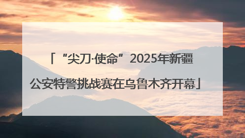 “尖刀·使命”2025年新疆公安特警挑战赛在乌鲁木齐开幕