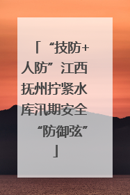 “技防+人防”江西抚州拧紧水库汛期安全“防御弦”