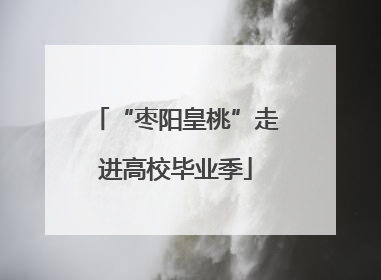 “枣阳皇桃”走进高校毕业季