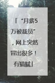 “月薪5万被裁员”，网上突然冒出很多！有猫腻