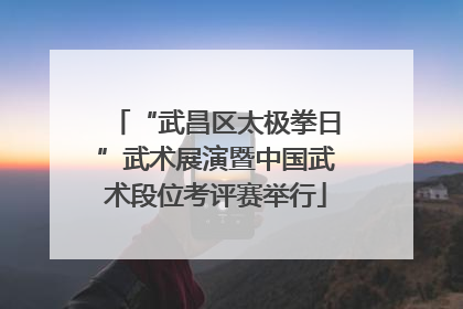 “武昌区太极拳日”武术展演暨中国武术段位考评赛举行