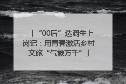 “00后”选调生上岗记：用青春激活乡村文旅“气象万千”