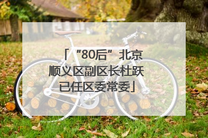 “80后”北京顺义区副区长杜跃已任区委常委