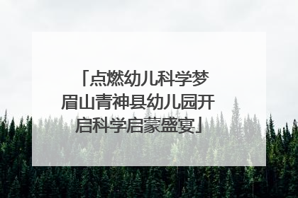 点燃幼儿科学梦 眉山青神县幼儿园开启科学启蒙盛宴