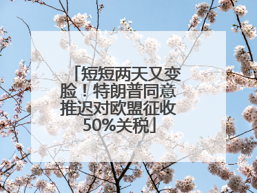 短短两天又变脸！特朗普同意推迟对欧盟征收50%关税