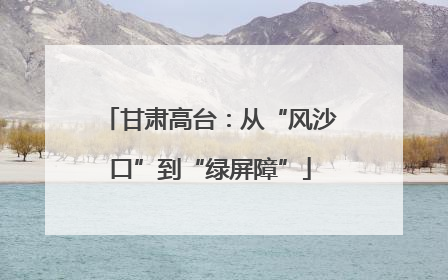 甘肃高台：从“风沙口”到“绿屏障”