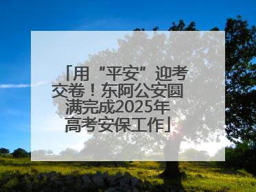 用“平安”迎考交卷！东阿公安圆满完成2025年高考安保工作