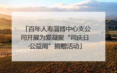 百年人寿淄博中心支公司开展为爱凝聚“司庆日·公益周”捐赠活动