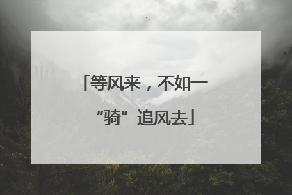 等风来，不如一“骑”追风去