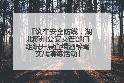 筑牢安全防线，湖北随州公安交管部门组织开展查缉酒醉驾实战演练活动