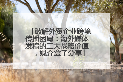 破解外贸企业跨境传播困局：海外媒体发稿的三大战略价值，媒介盒子分享