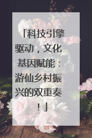 科技引擎驱动，文化基因赋能：游仙乡村振兴的双重奏！