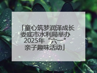 童心筑梦润泽成长 娄底市水利局举办2025年“六一”亲子趣味活动