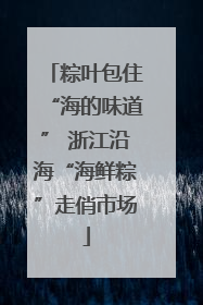 粽叶包住“海的味道” 浙江沿海“海鲜粽”走俏市场