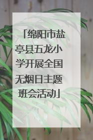 绵阳市盐亭县五龙小学开展全国无烟日主题班会活动