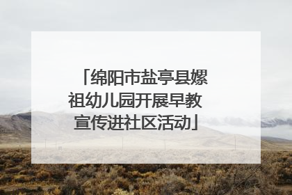 绵阳市盐亭县嫘祖幼儿园开展早教宣传进社区活动