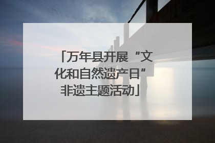 万年县开展“文化和自然遗产日”非遗主题活动