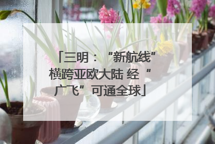 三明：“新航线”横跨亚欧大陆 经“广飞”可通全球