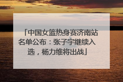 中国女篮热身赛济南站名单公布：张子宇继续入选，杨力维将出战