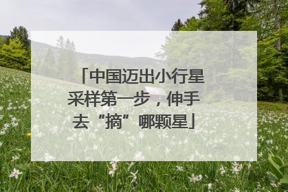 中国迈出小行星采样第一步，伸手去“摘”哪颗星