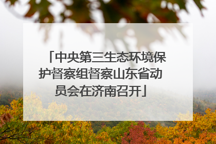 中央第三生态环境保护督察组督察山东省动员会在济南召开