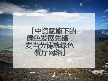 中资赋能下的绿色发展先锋，麦当劳铸就绿色餐厅网络