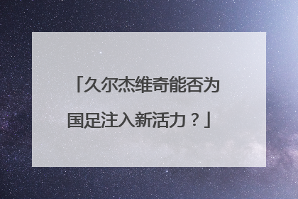 久尔杰维奇能否为国足注入新活力？