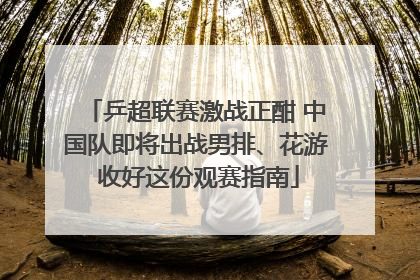 乒超联赛激战正酣 中国队即将出战男排、花游 收好这份观赛指南