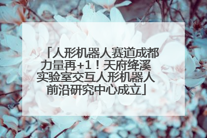 人形机器人赛道成都力量再+1！天府绛溪实验室交互人形机器人前沿研究中心成立