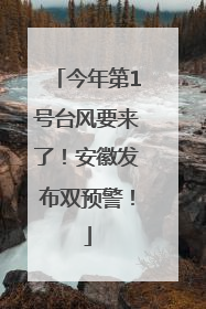 今年第1号台风要来了！安徽发布双预警！