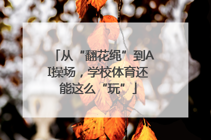 从“翻花绳”到AI操场，学校体育还能这么“玩”