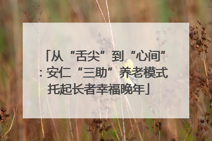 从“舌尖”到“心间”：安仁“三助”养老模式托起长者幸福晚年
