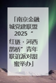 南京金融城党建联盟2025“红链・河西鹊桥”青年联谊派对甜蜜举办