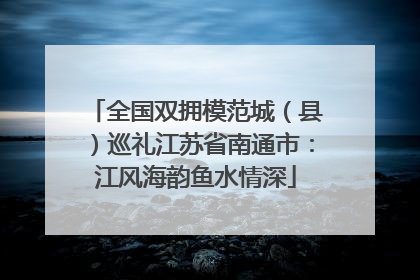 全国双拥模范城（县）巡礼江苏省南通市：江风海韵鱼水情深