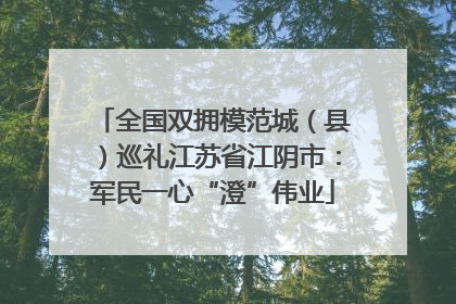全国双拥模范城（县）巡礼江苏省江阴市：军民一心“澄”伟业