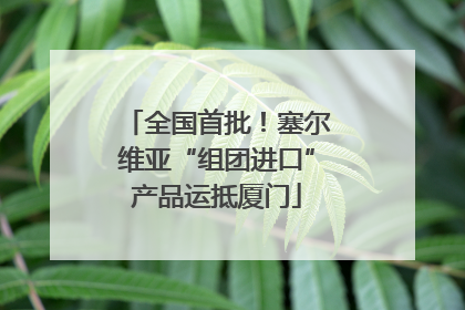 全国首批！塞尔维亚“组团进口”产品运抵厦门