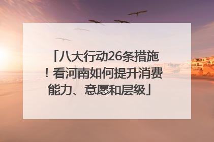 八大行动26条措施！看河南如何提升消费能力、意愿和层级