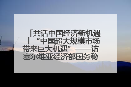 共话中国经济新机遇丨“中国超大规模市场带来巨大机遇”——访塞尔维亚经济部国务秘书尼科利奇
