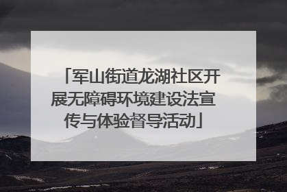 军山街道龙湖社区开展无障碍环境建设法宣传与体验督导活动