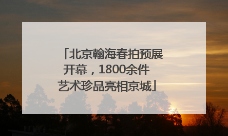 北京翰海春拍预展开幕，1800余件艺术珍品亮相京城