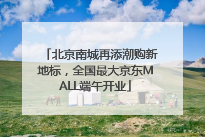北京南城再添潮购新地标，全国最大京东MALL端午开业