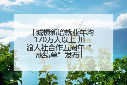 城镇新增就业年均170万人以上 川渝人社合作五周年“成绩单”发布