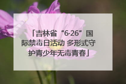 吉林省“6·26”国际禁毒日活动 多形式守护青少年无毒青春