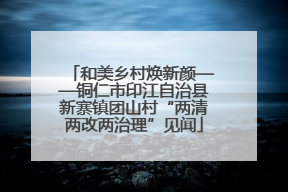 和美乡村焕新颜——铜仁市印江自治县新寨镇团山村“两清两改两治理”见闻