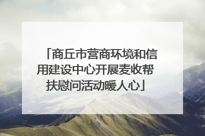 商丘市营商环境和信用建设中心开展麦收帮扶慰问活动暖人心